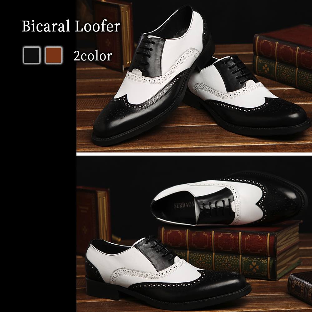 ビジネスシューズ メンズ バイカラーローファー 軽量 防水 OFF 厚底 安い 本革 革靴 靴 夏 秋 ショートブーツ ON ウォーキング カジュアル 冬 歩きやすい 紐 おすすめ おしゃれ レザー