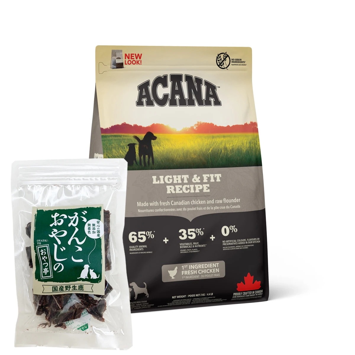 ライト＆フィットレシピ 2kg ドッグフード【国産鹿肉ジャーキー20g付き】