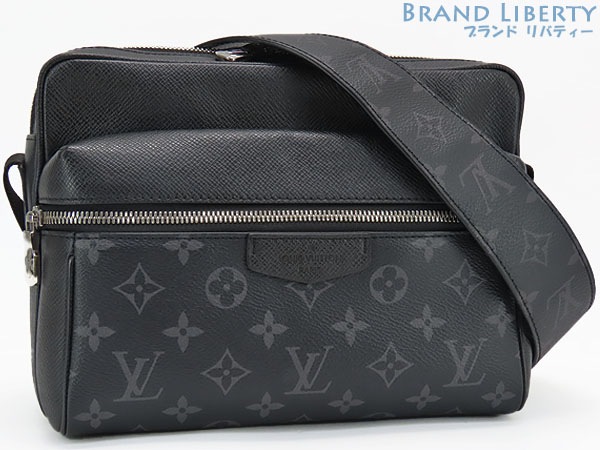 ほぼ新品ルイヴィトンタイガラマモノグラムエクリプスアウトドアメッセンジャーPM斜め掛けショルダーバッグブラックM30233