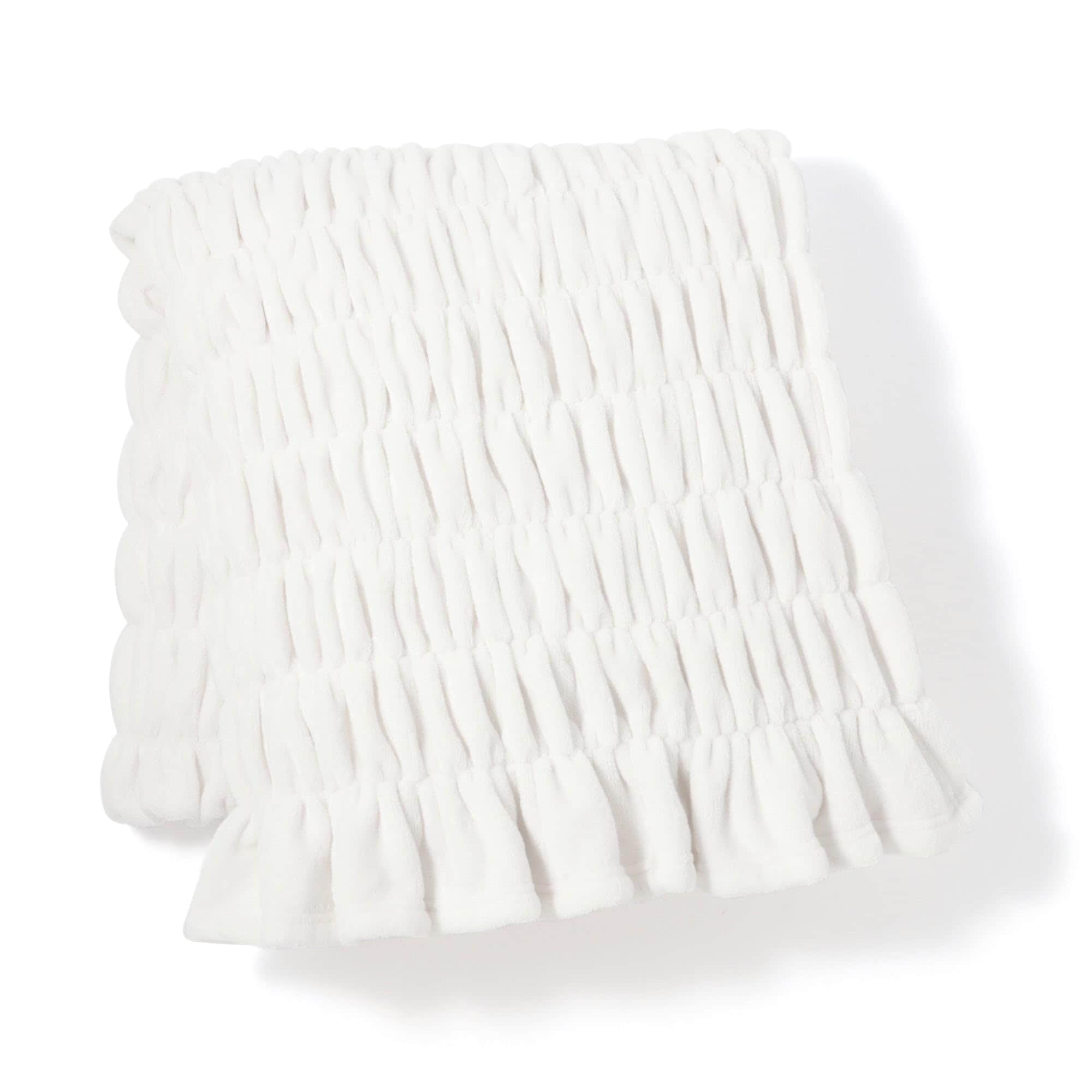 Francfranc フランフラン WARMY なめらか CICA リップル ブランケット (毛布) ダブル 180cm×200cm アイボリー 2025年モデル