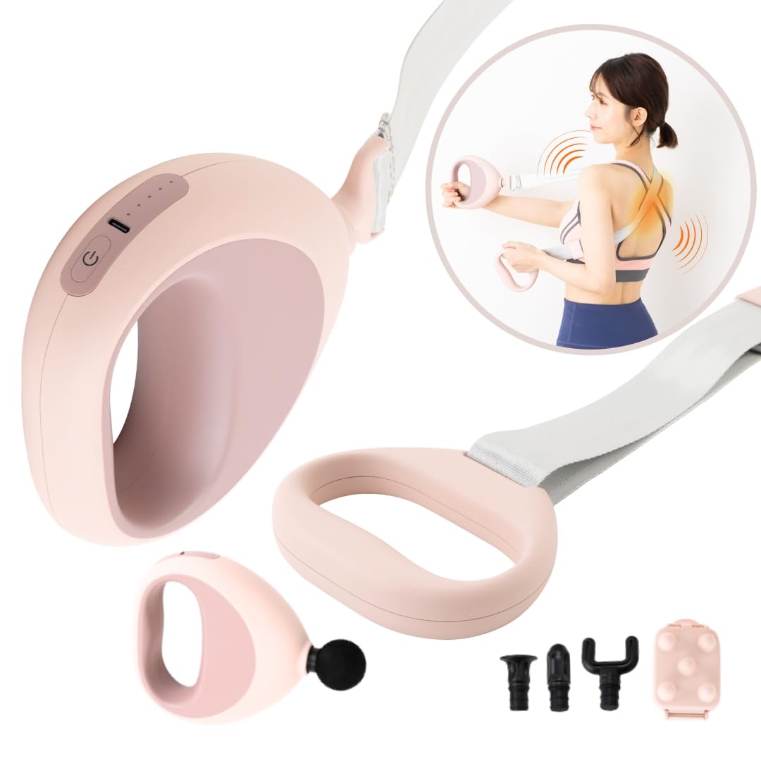 FJ605 メディラボ(Medi Labo) ベルト式 筋膜リリースガン ぶるケア ネックケア ハンディ 背中 肩 腰 首 足 Type-C充電式 ポータブル 誕生日プレゼント ギフト 女性用 男性用