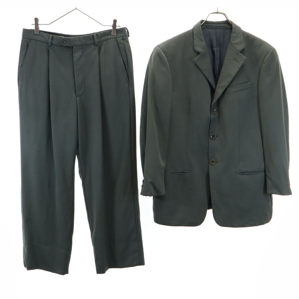 ヘリンボーン柄 スーツ 上下セットアップ 48/不明 チャコールグレー メンズ