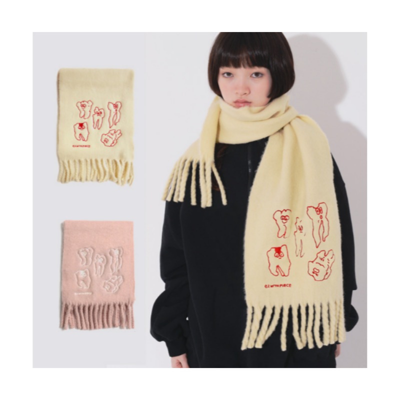 PIECEMAKER / TEETH HEAVY BLEND MUFFLER (2COLORS) / マフラー.