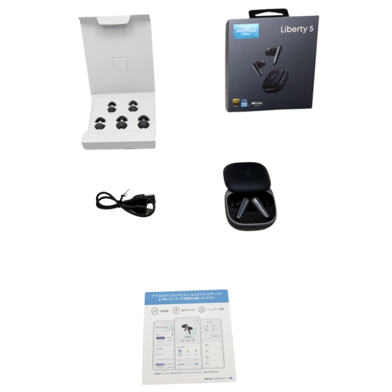 中古 Anker Soundcore Liberty 5 PSE技術基準適合 完全ワイヤレスイヤホン ミッドナイトブラック
