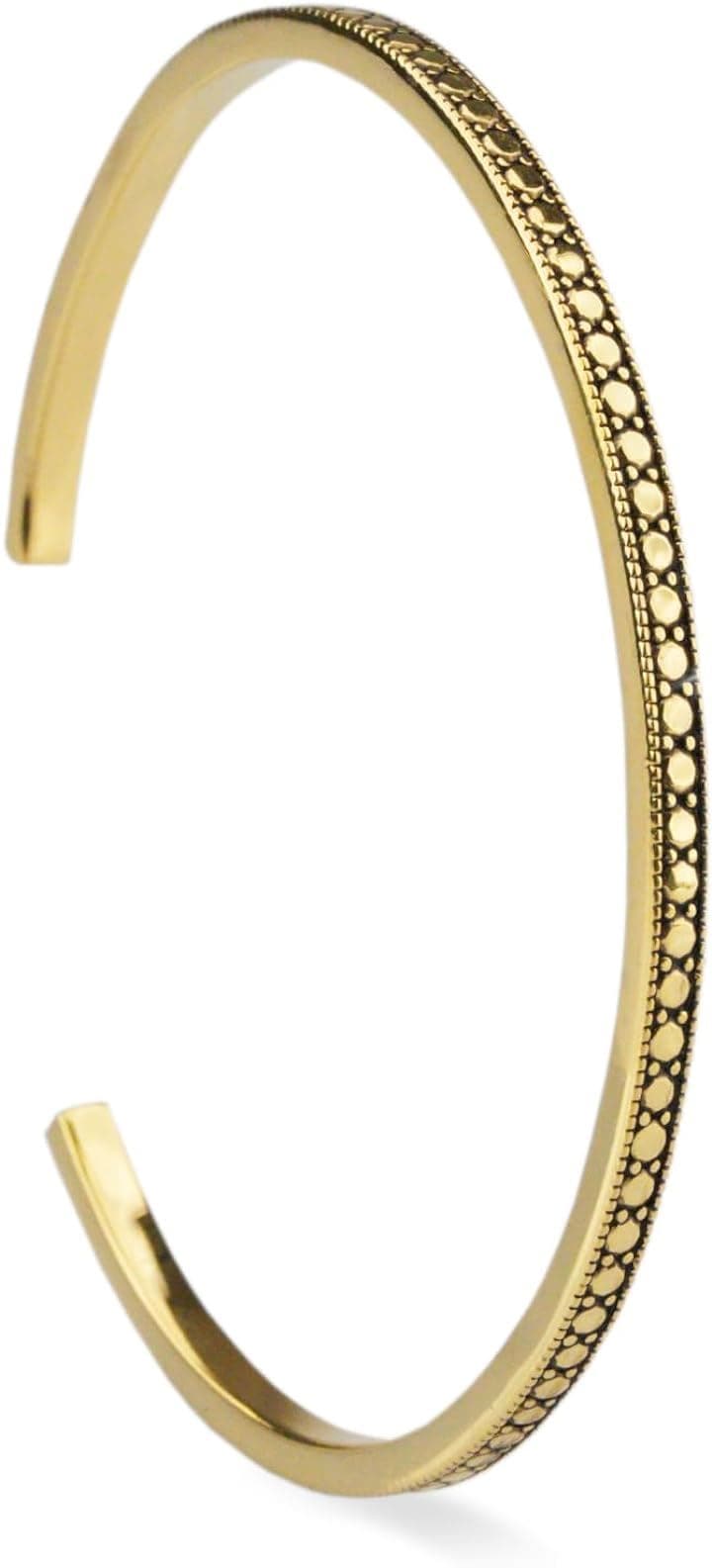 925 バングル 18Kコート ブレスレット シンプル サイズ調節可 メンズ レディース( ゴールド)