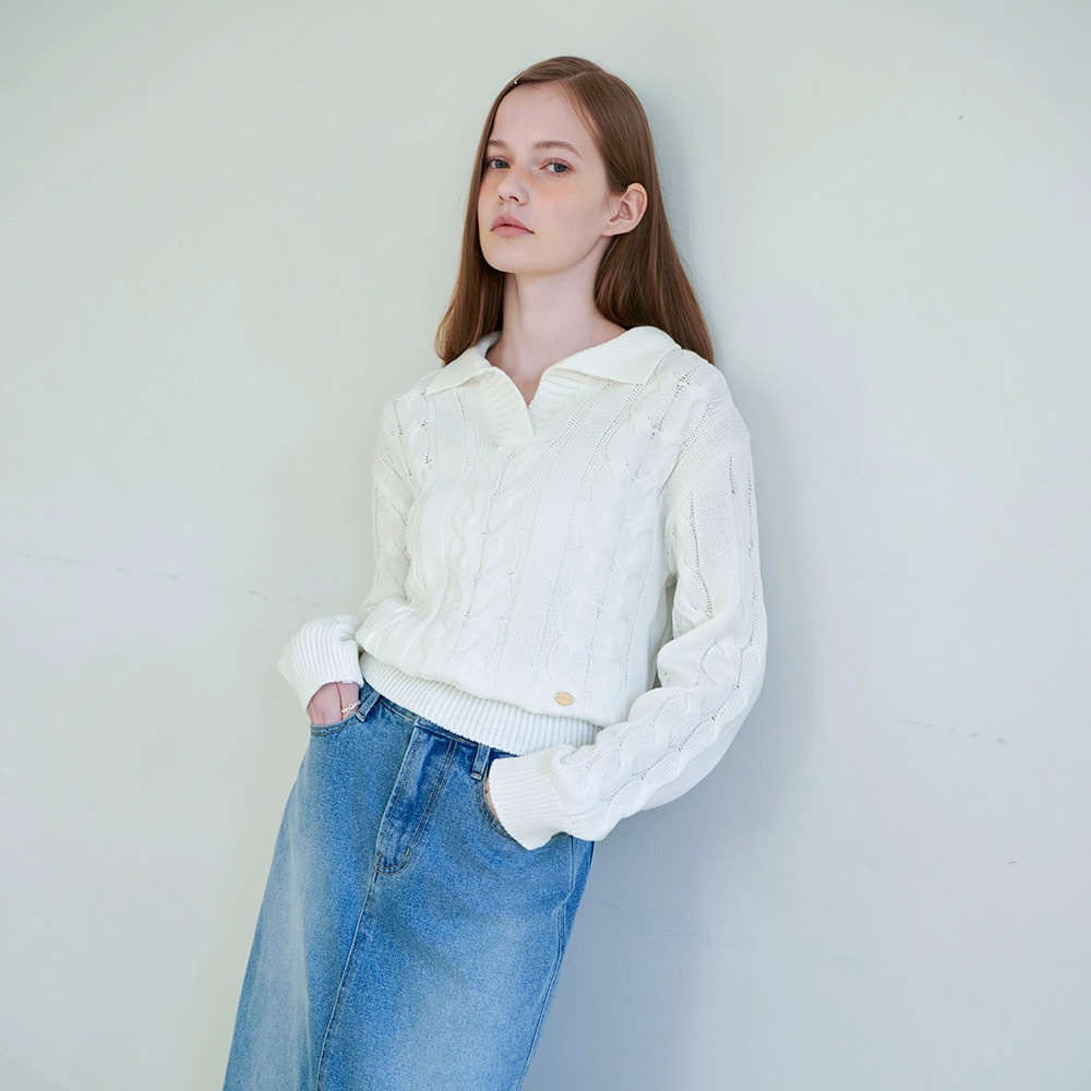 Cecil Collar Twist Knit