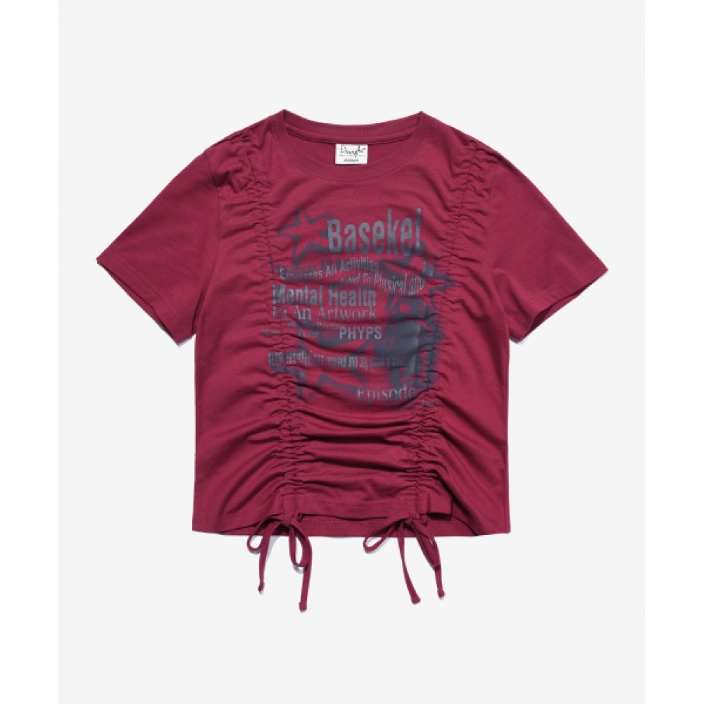 PHYPS スターバスケットボールクロップ SS ピンクレッドフィプス教育部 [女性用]