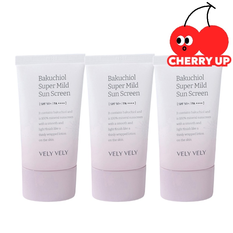 【お得セット1+1+1】バクチオールスーパーマイルドサンスクリーン50ml+50ml+50ml 日焼け止め ノンケミカル 敏感肌用 SPF50+ UVカット 軽い付け心地 紫外線対策 顔用 しっとり