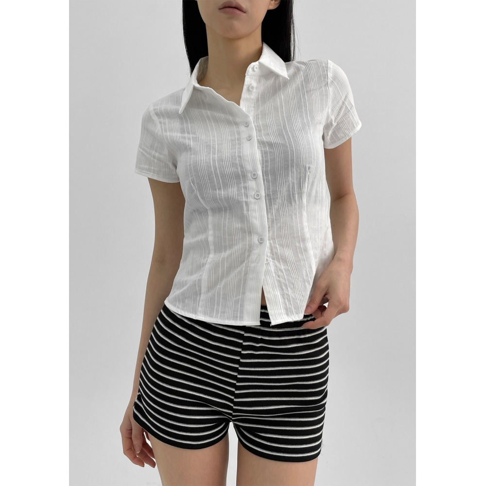 ブラックアップ [MADE] マレッド ウィンクル 半袖シャツ