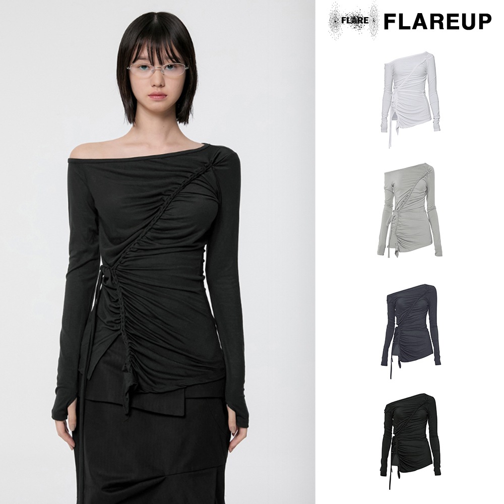 【FLAREUP】Handmade Twisted One-Shoulder Long Sleeve