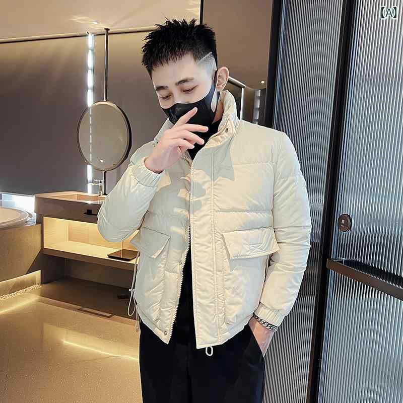 アウター メンズ カジュアル おしゃれ トレンディ ショート 綿入り ジャケット 冬服 トップス 服 冬 厚手 綿入り ジャケット トレンディ