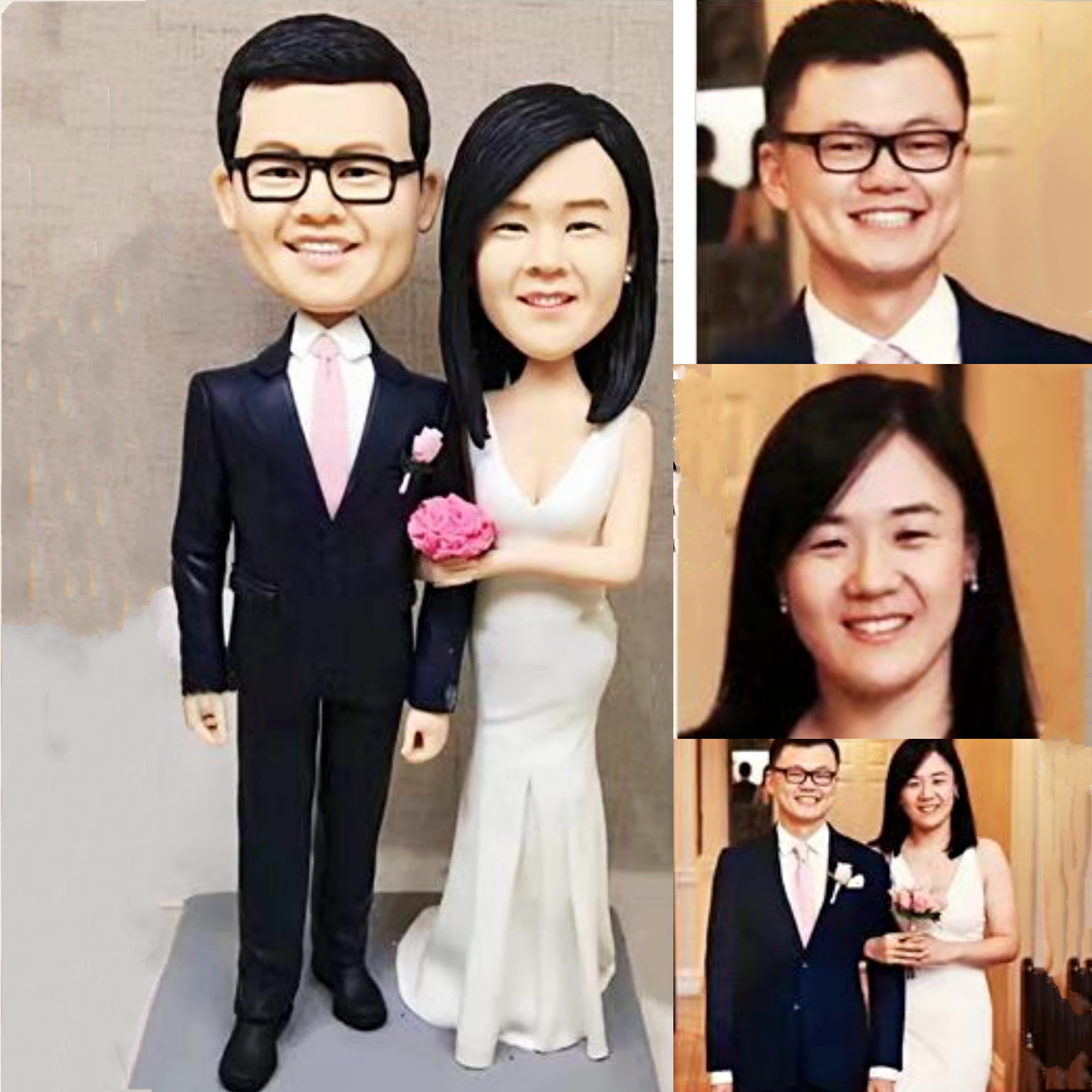【オーダーメイド】3D肖像画 似顔絵 人形 フィギュア 結婚祝い 周年記念日 カップル 彼氏 彼女 夫婦 両親 贈呈品 記念品