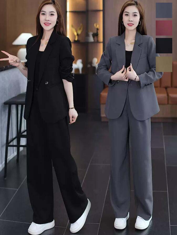 パンツスーツ ワイドパンツ ボトムス 高品質 2点スーツセット フォーマル レディーススーツ セットアップ ジャケット+パンツ ビジネススーツ リクルートスーツ カジュアル 長袖 スリム 入学式 卒業