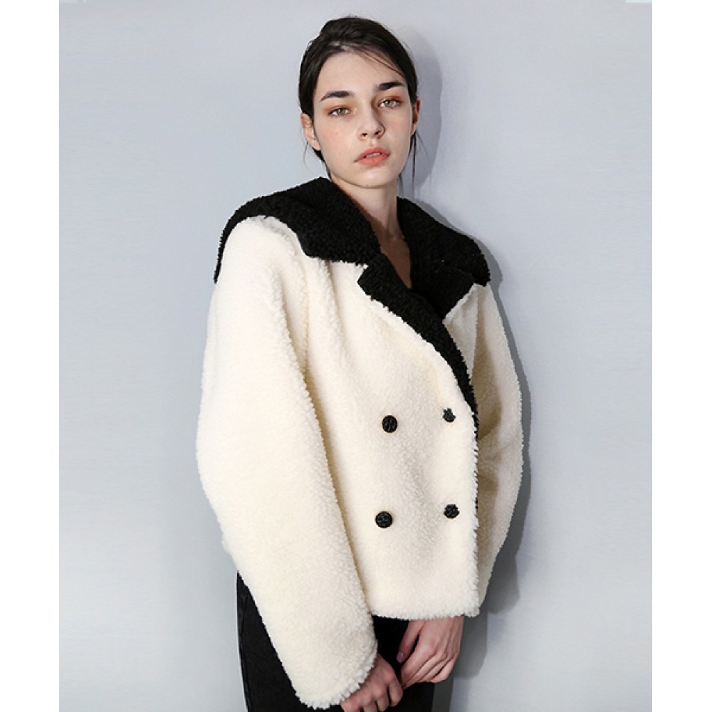DAMAGE MNEMONIC セーラーフリースアイボリージャケット_ Sailor Wool Ivory JK