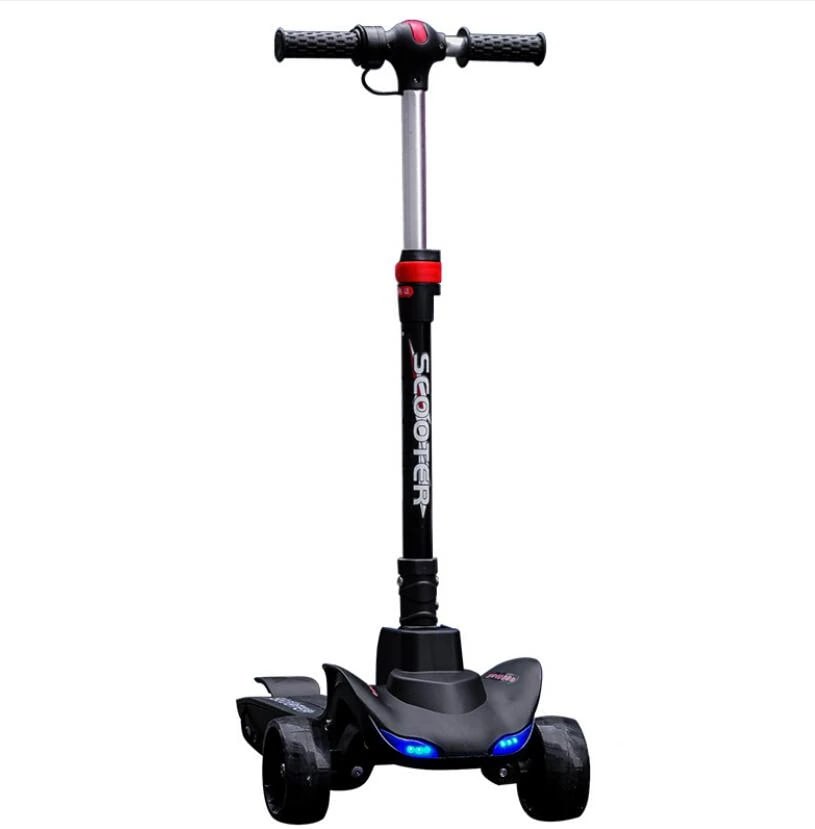 新タイプ子供　キッズ 3-6-14歳学生　電動キックボード 折り畳み式 ４段　音楽付き 16,272円