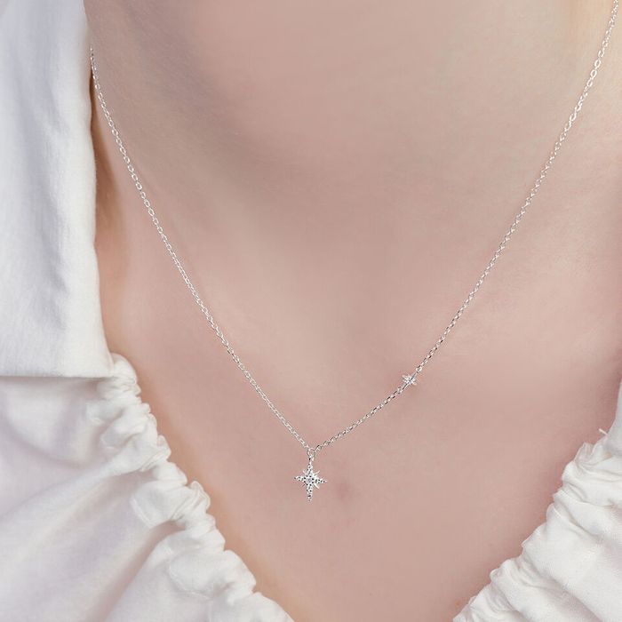 [silver 925] starlight cubic necklace おしゃれ アイドル愛用ブランド 韓国人気 韓国ファッション