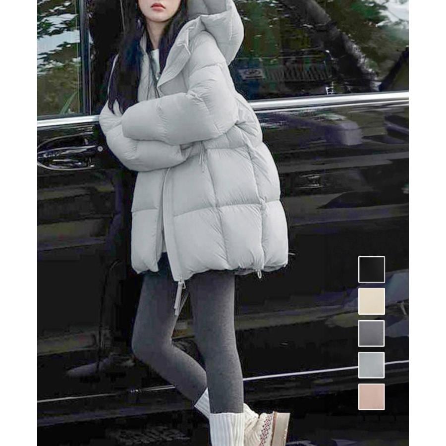 中綿ダウンコートフード付きダウンブルゾン