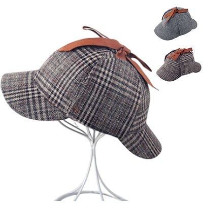 ディアストーカー帽子　鹿撃ち帽子 Qoo10] 鹿撃ち帽ディアストーカー帽子レディースメ : バッグ・雑貨