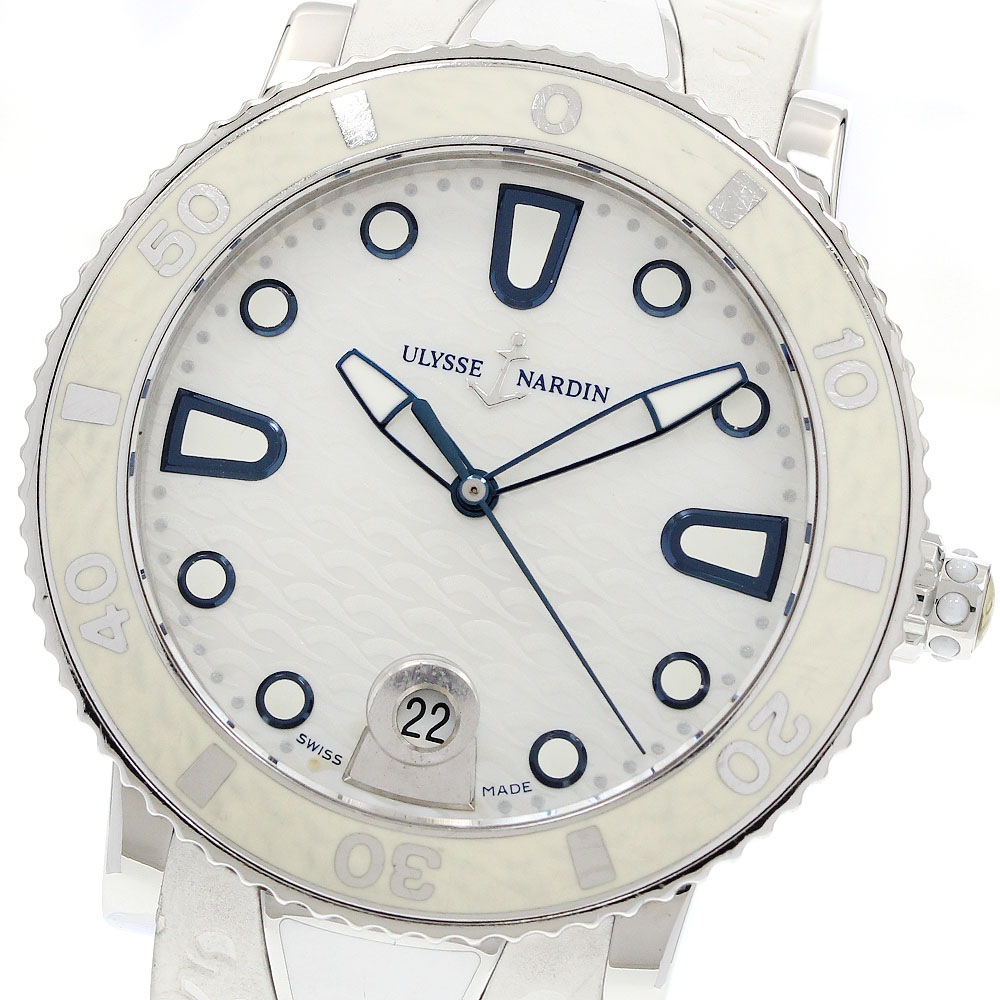ユリス・ナルダン Ulysse Nardin 8103-101 マリーン レディー ダイバー デイト 自動巻き レディース _956020【中古】
