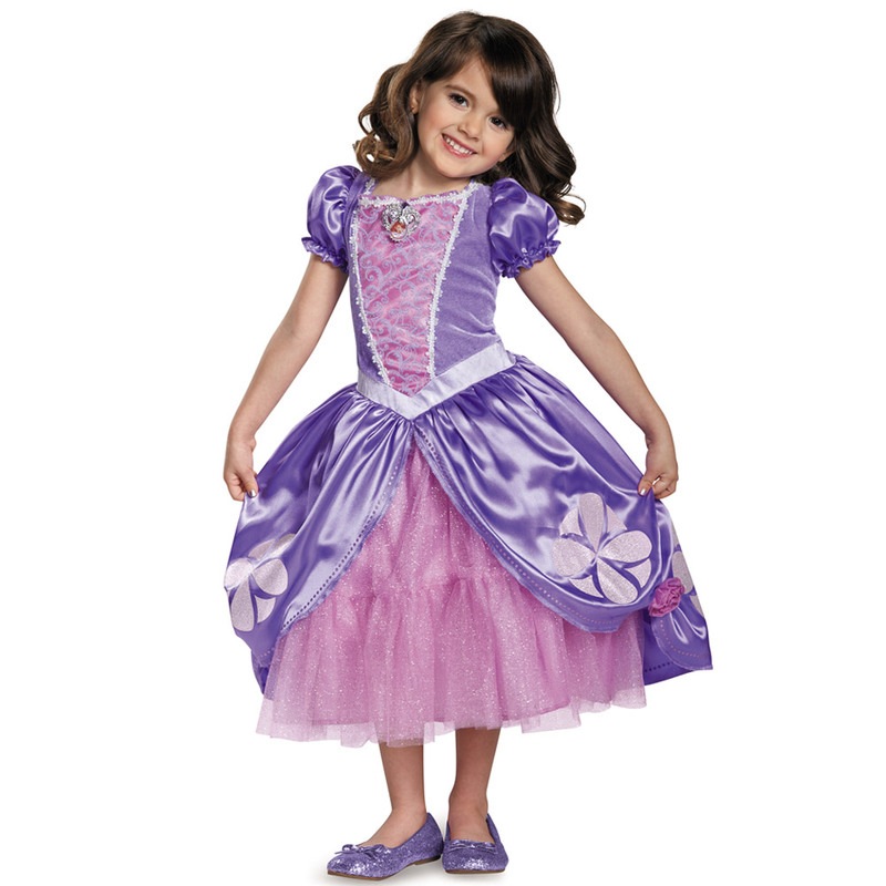 コスプレ 仮装 ソフィア デラックス 子供用 M (7-8) 【 コスプレ 衣装 ハロウィン 仮装 コスチューム 子供 アニメ ディズニー グッズ キッズ プリンセス 公式 パーティーグッズ こども