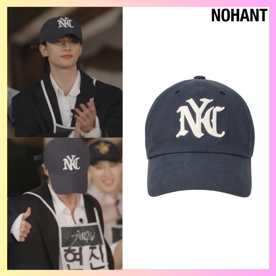 [Stray Kids ヒョンジン着用] NYC WASHED BALL CAP - NAVY キャップ 帽子 メンズレディースユニセックスおしゃれシンプル韓国ファッションストリート刺繍コットン 5,850円
