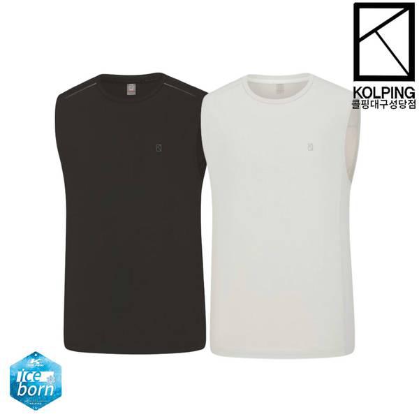 男性夏トリコット冷感素材を使用したスリーブレステーシャツ KWT4975M スピル