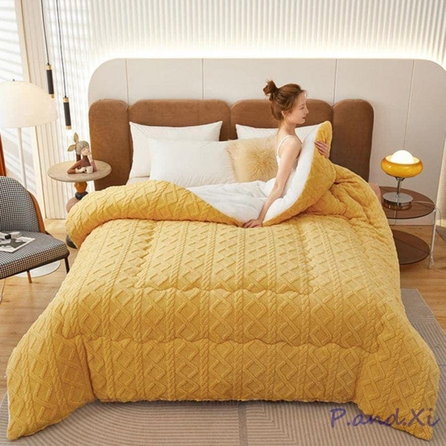 掛け布団 シングル シープボア 毛布ふとん 厚手 掛け布団 用 寝具 中綿入り 保温 ボア フランネル 毛布ふとん 無地 ふわふわ あたたか おしゃれ