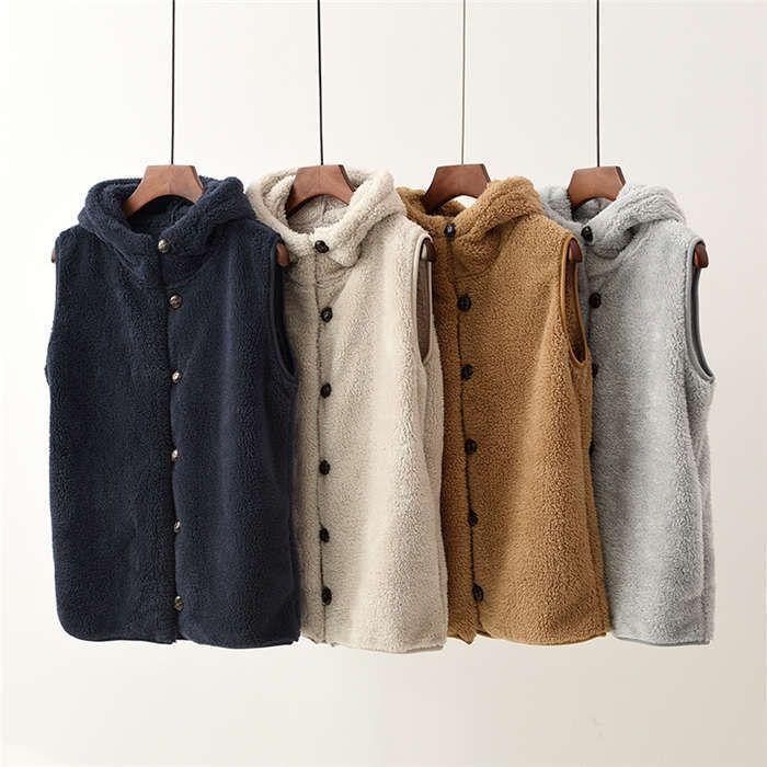 【本日限定激安格】 ボアベスト レディース ベスト ジレ ボア ファーベスト フード付き フード 前開き もこもこ ファーコート 無地 秋冬 カジュアル お洒落 トップス ノースリーブ