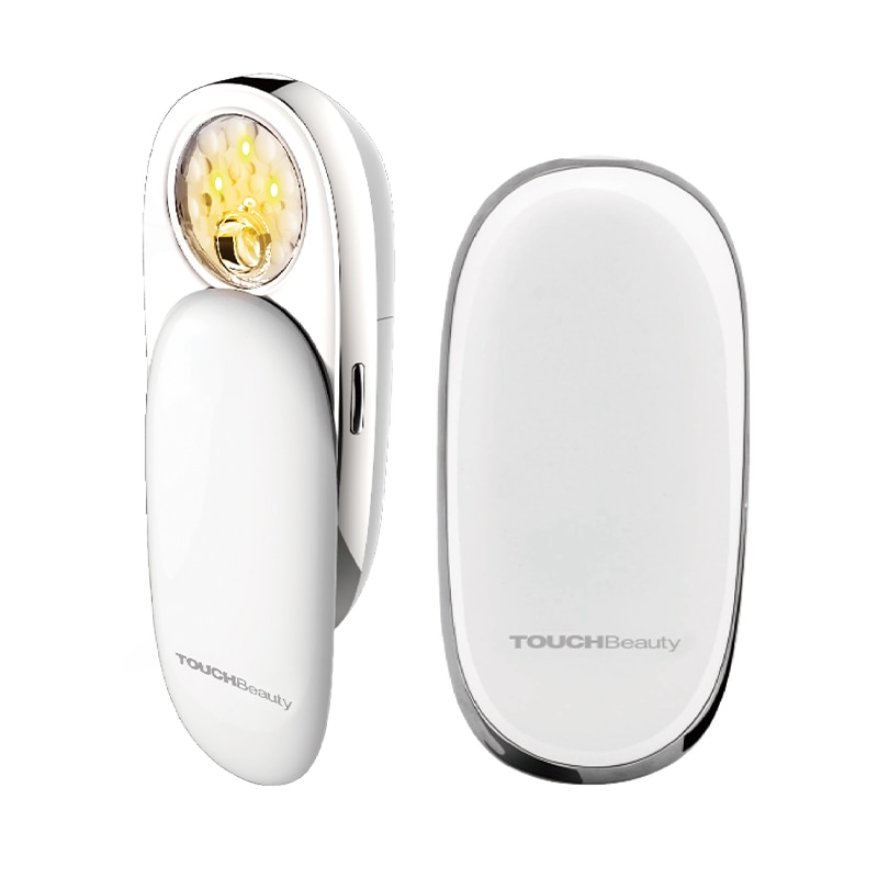 美顔器 ポータブルフェイシャルミスト フェイススチーマー LED 光エステ トリートメント パールホワイト TB-1185