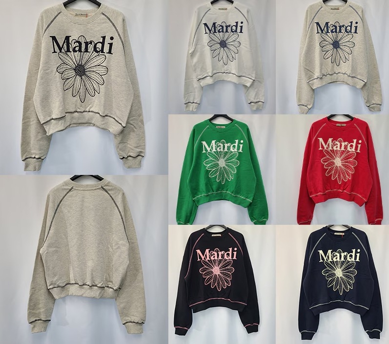 [MARDl] 関税なし SWEATSHIRT RAGLAN FLOWERMARDI スウェットシャツラグランフラワーマルディ 8,574円