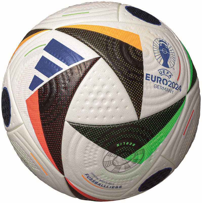 adidasフースバルリーベ プロ 5号球 UEFA EURO2024 公式試合球 検定球 サッカーボール 5号球 24SS(AF590)
