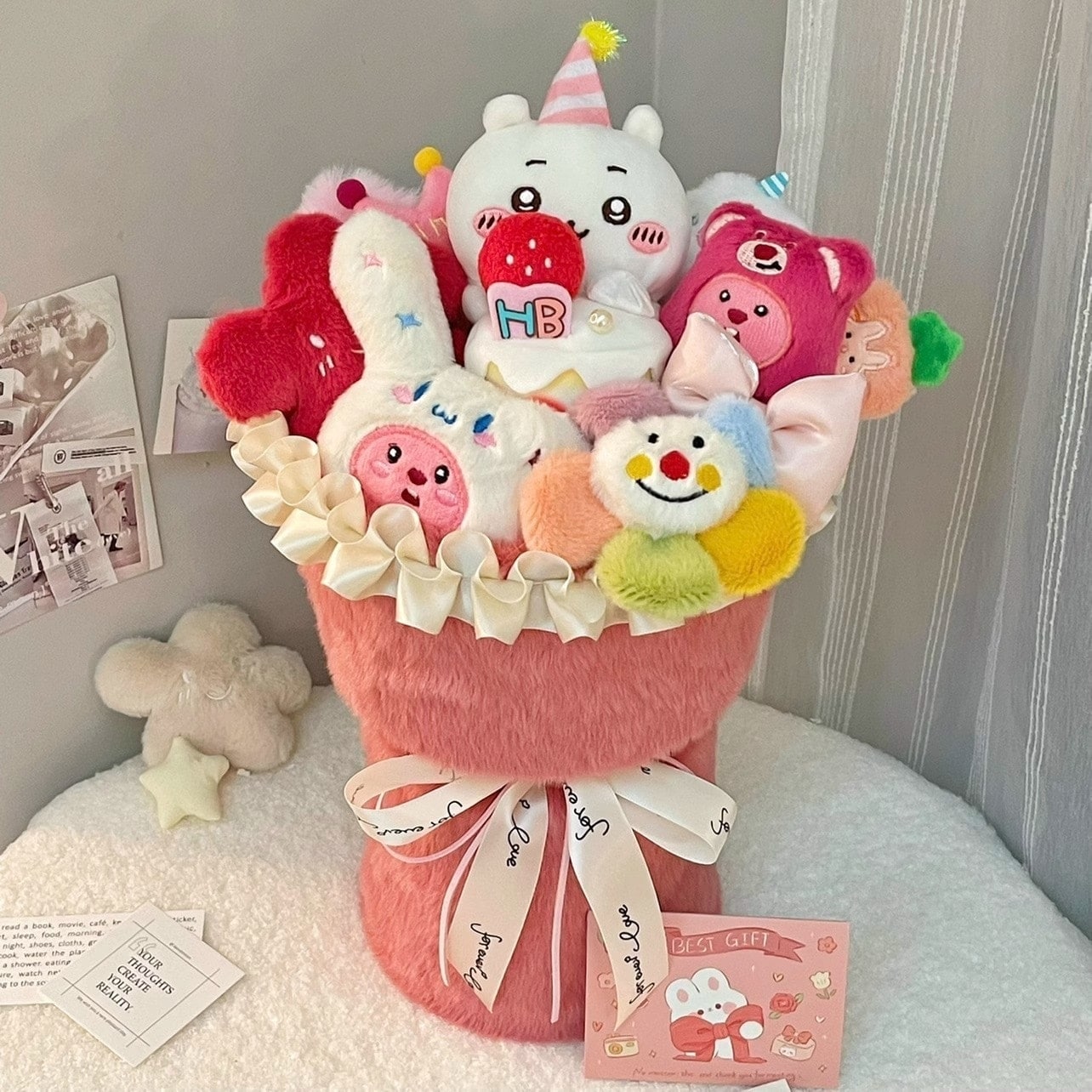 誕生日プレゼント 人形花束 人形 ブーケ 女の子用 仲良し バレンタインデー ギフト 卒業式 母の日