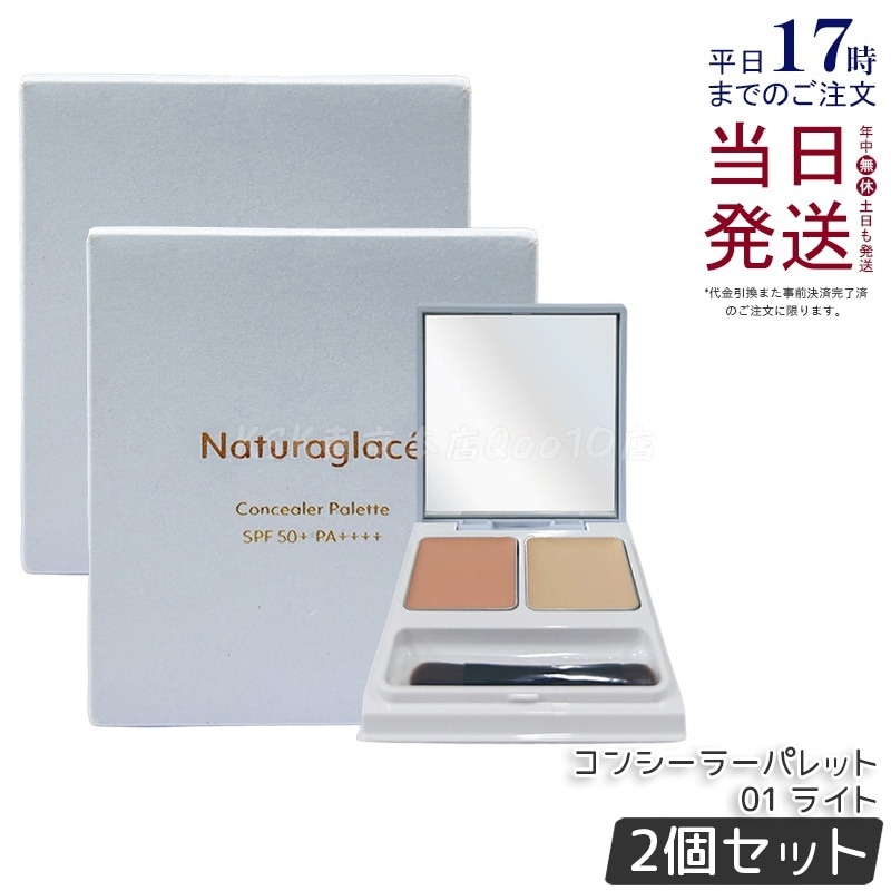 【2個セット】ナチュラグラッセ コンシーラーパレット 01 ライト 4.8g（2.4g×2）