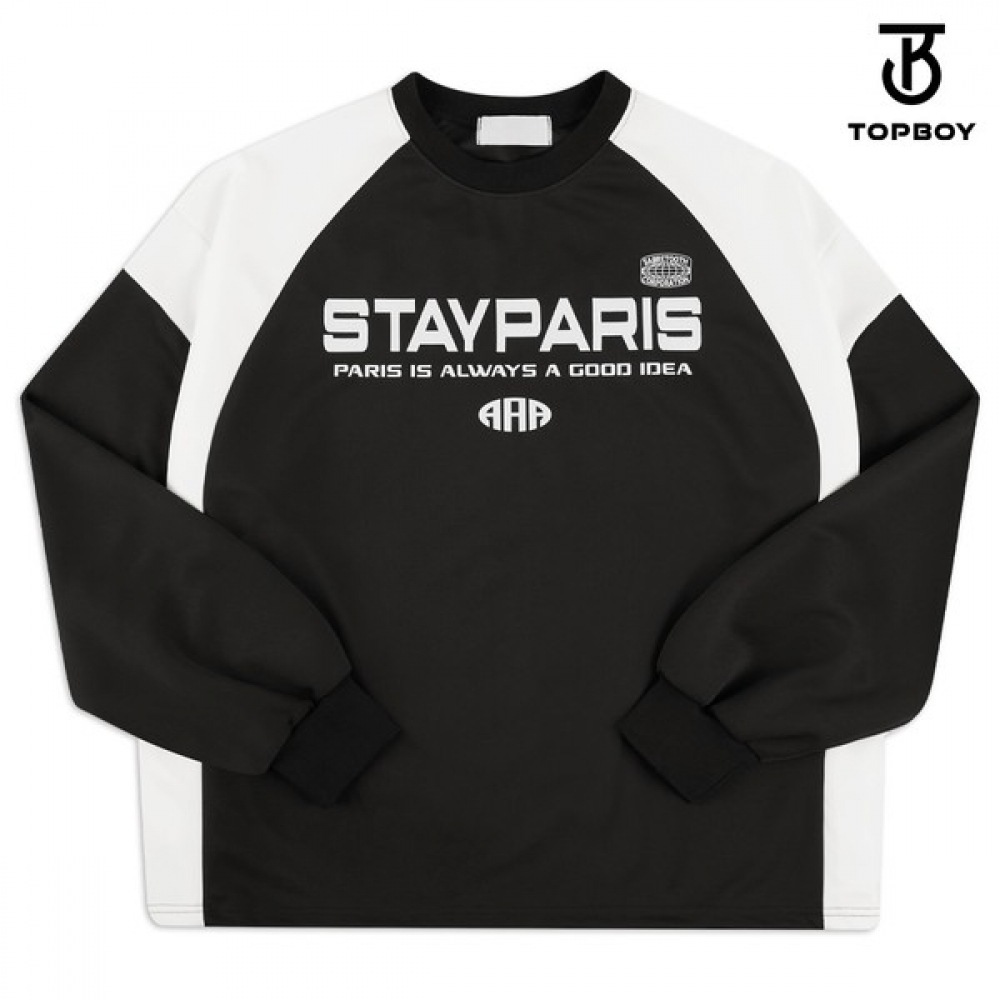 (TOPBOY) パリジャージーオーバーフィットラウンドネックロングスリーブ (PN049)