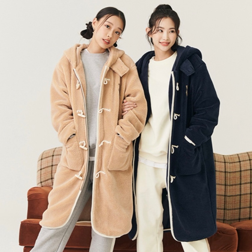 AQO BEAR FLEECE LONG DUFFLE JACKET ベアフリースロングダッフルジャケット2色 セミオーバーフィット老若男女 20,491円