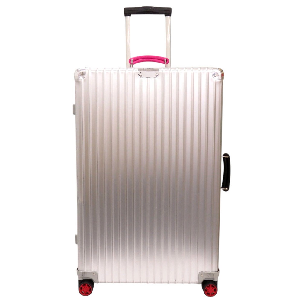 美品 クラシック チェックイン L 972 73 00 4 キャリーバッグ アルミ/アリゲーター/レザー シルバー 1073【中古】 メンズ
