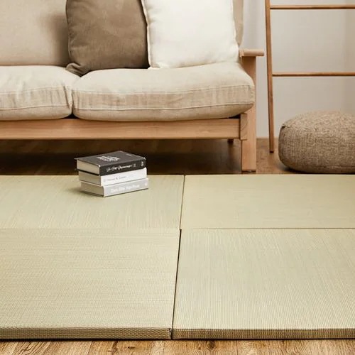 【メーカー直送品】萩原 【12枚組】置き畳 綾川 約82×82×2.5cm ナチュラル