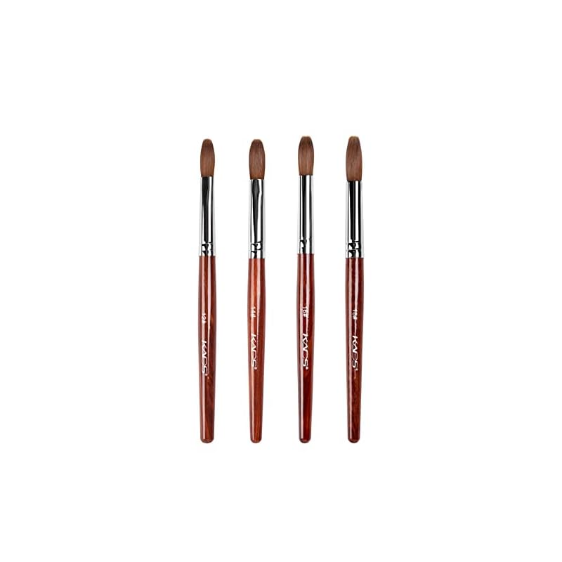 KADS ネイルアクリルブラシ 4本入り ジェルネイル用筆 コリンスキー製 ネイルアートブラシ (セット)