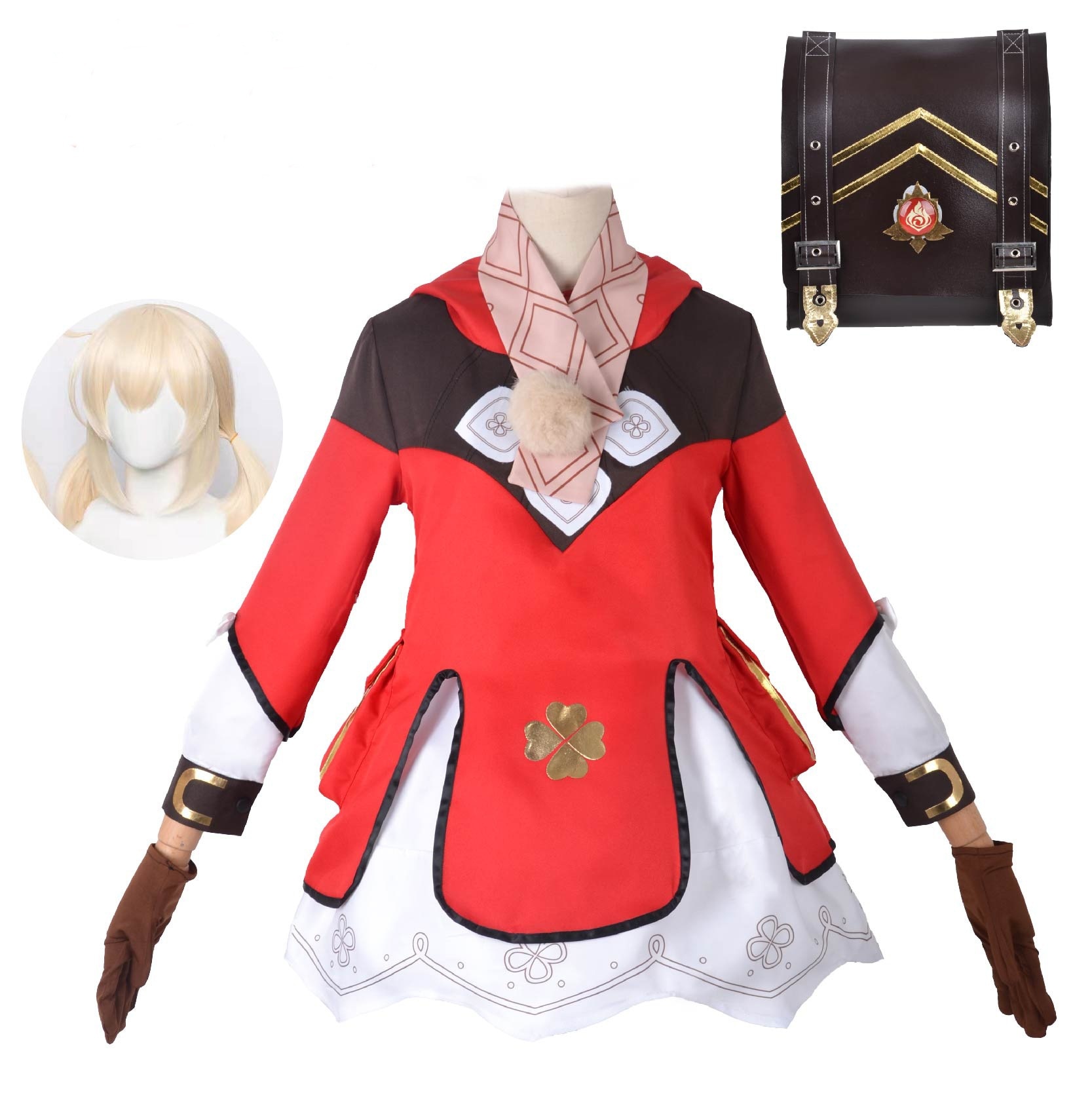 元神cos服可莉cos服リュックサック可爱いロリスーツコスプレ衣装女