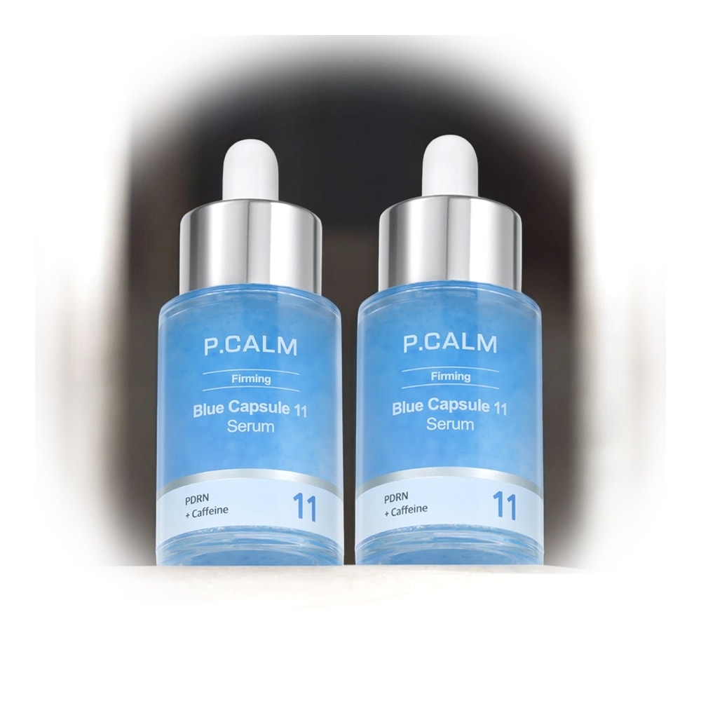 【ダブル/水分ボリューム】PDRN カフェイン ブルー カプセル11 セラム30ml×2本 [保湿+弾力+低刺激]