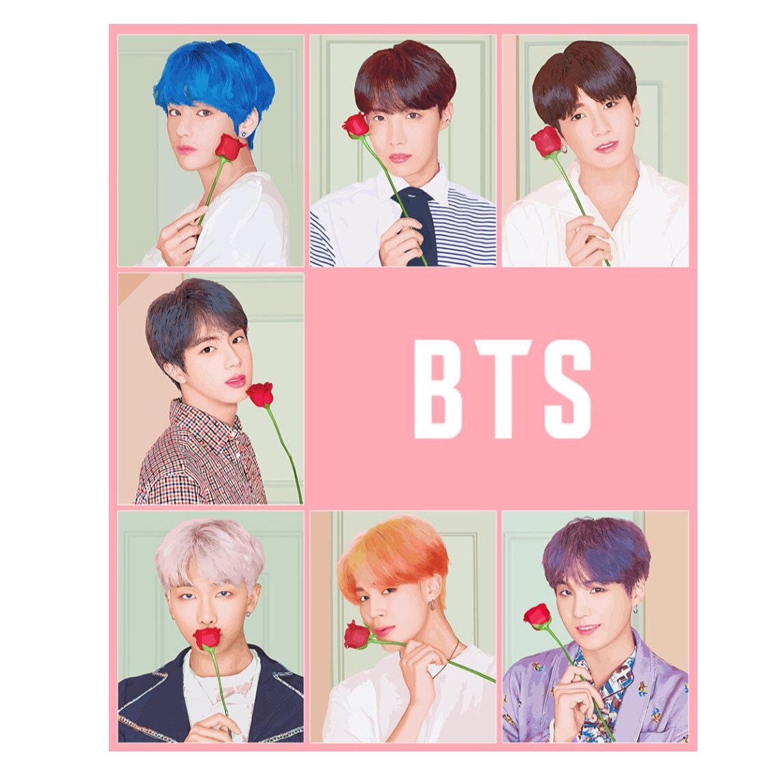 BTS DIY PAINTING BTS DIY描き