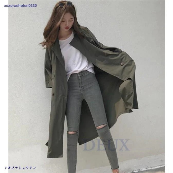 スプリングコート レディース 薄手 トレンチコート 春 ロング丈 アウター コート カジュアル 2023 20代 30代 40代 50代 5,063円