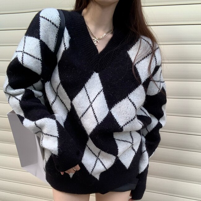 ２色 トップス ニット セーター レディース 秋冬 カジュアル ゆったり 長袖 ゆったり 長袖 萌袖 Vネック BIGシルエット ふわふわ 色展開 ブラック グレー ワンサイズ ビッグサイズ ゆったり