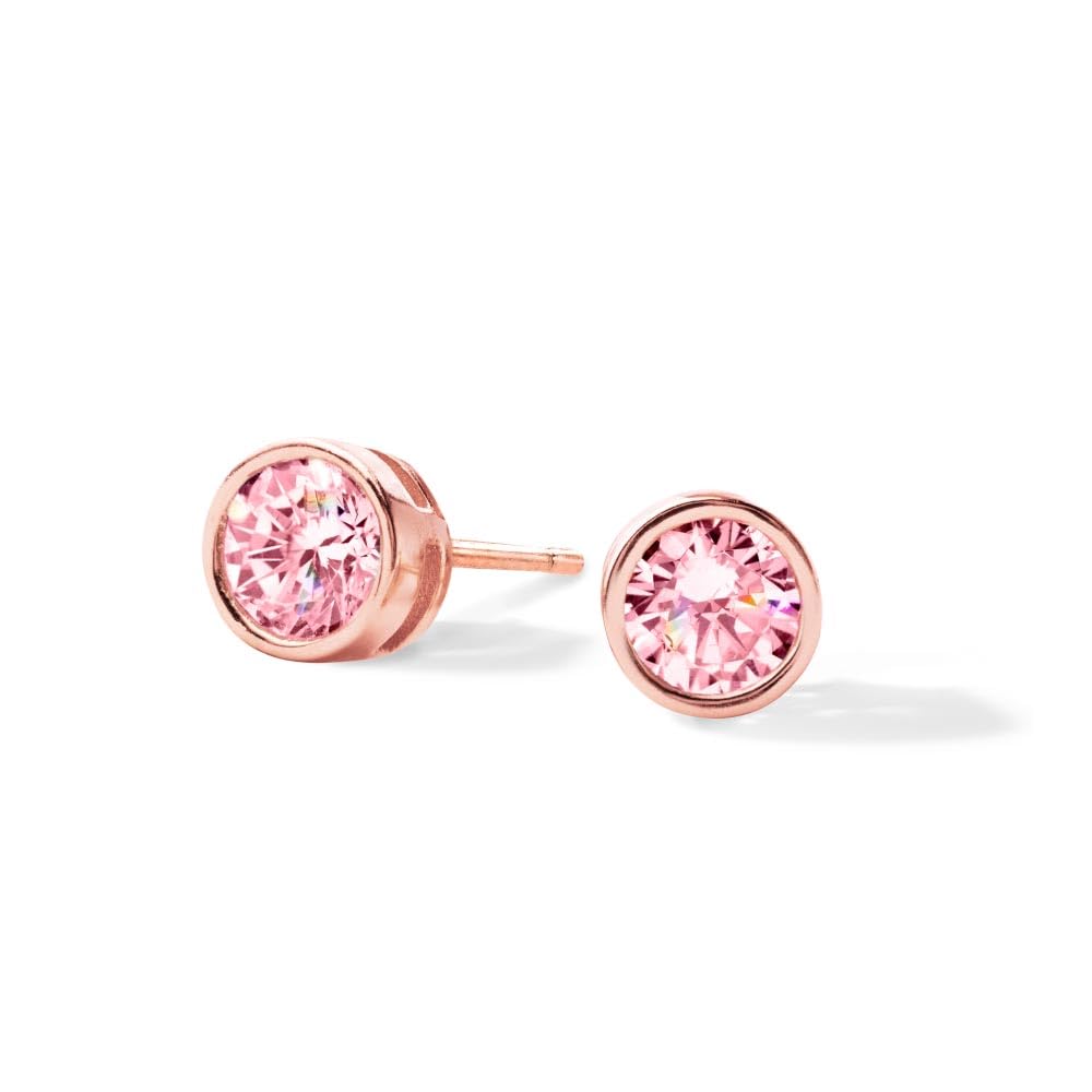 [Gift from New York] ピアス レディース ベゼル 一粒ピアス ピンクゴールド 加工 ブランド 金属アレルギー対応 女性 プレゼント