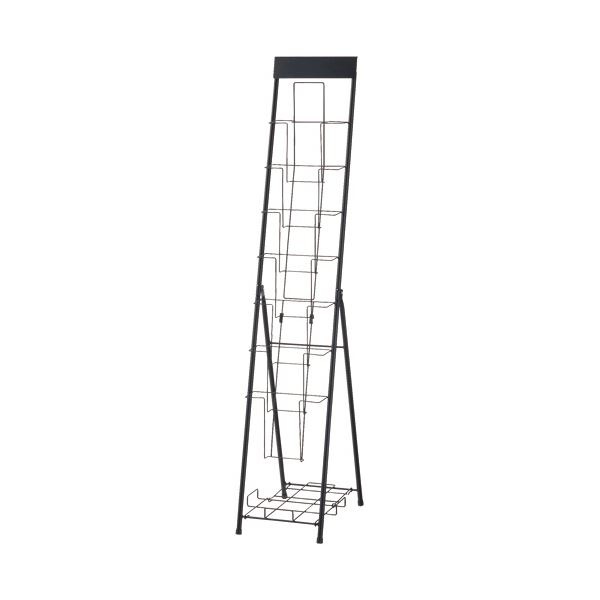 YAMAZEN パンフレットスタンド1列 マットブラック DPS-71(MBK) 1台