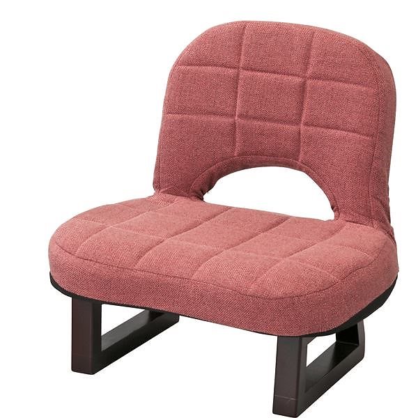 人気 背もたれ付き正座椅子/パーソナルチェア LSS-23RD 座面高19.5cm [レッド] 椅子