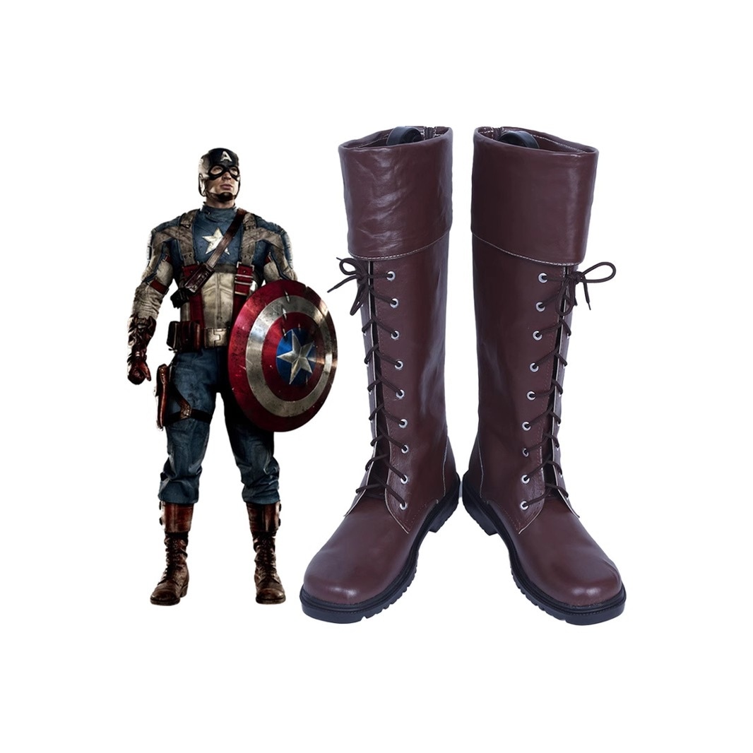 マーベル キャプテン アメリカ ハイウエスト パラトルーパー コスプレ シューズ Cos 靴 5,109円