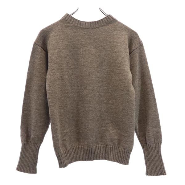 イタリア製 ウール 長袖 セーター XS ブラウン サムホール ニット レディース