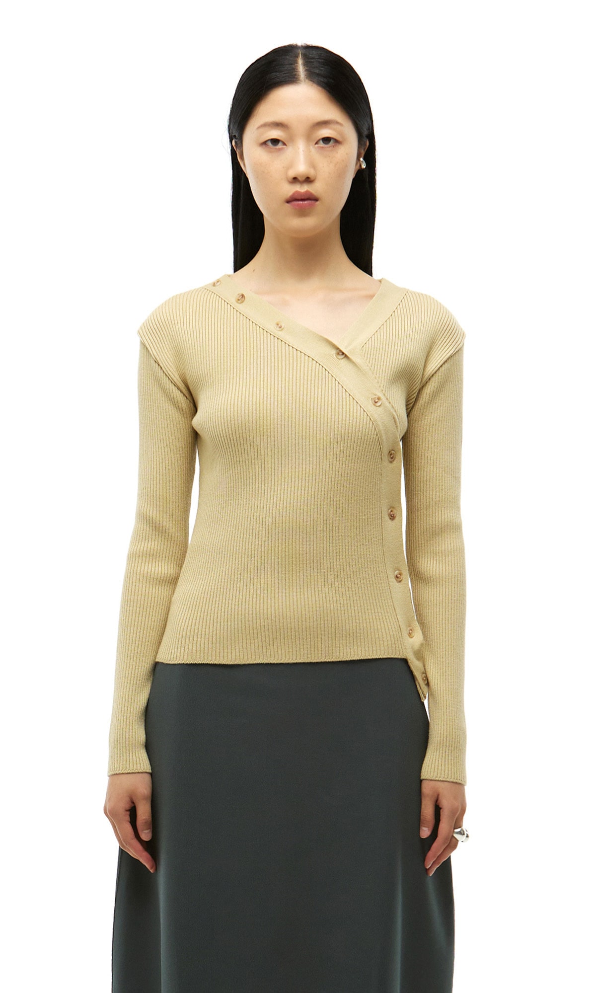 【J.CHUNG】 IENA KNIT CARDIGAN : LIME PUNCH