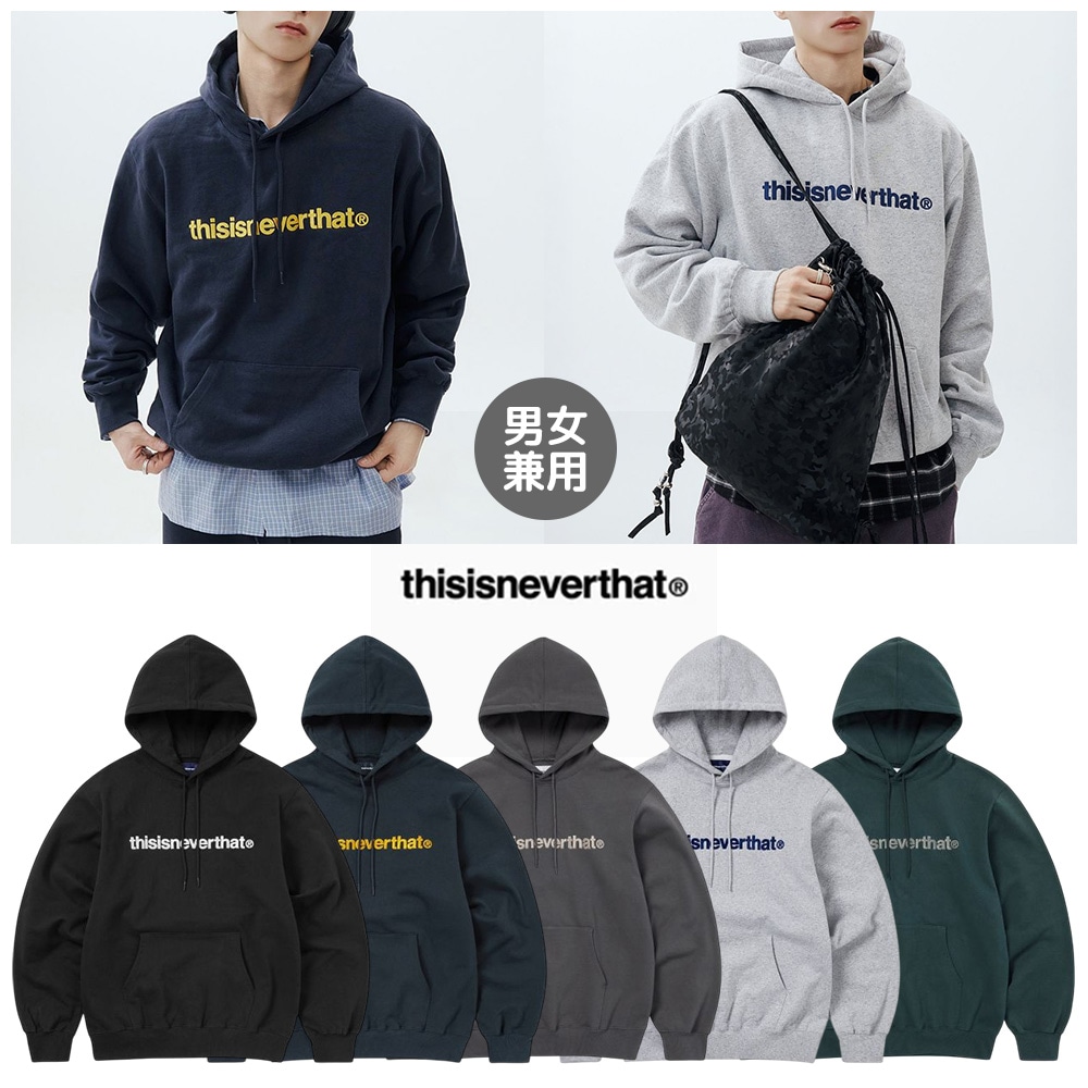 thisisneverthat T-Logo Hoodie 韓国正規品 TNCO0TSWHO06 TN253TSWHO01 韓国ファッション 男女兼用 レディース メンズ 秋 冬 トレーナー ネイビー
